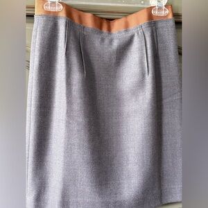 LOFT Gray Midi Pencil Skirt for Work